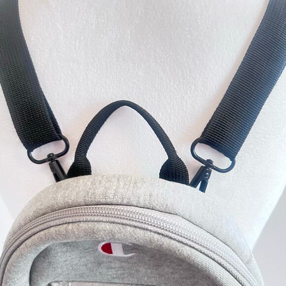 CHAMPION LIFE RW MINI SHOULER BAG BACKPACK CROSSBODY GRAY SIGNATURE "C" LOGO - Picture 3 of 15